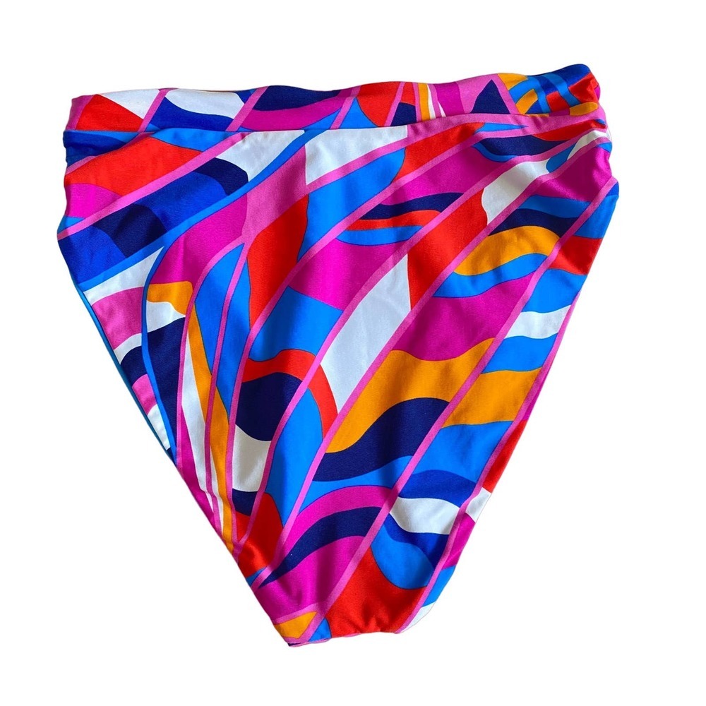 NWT TRINA TURK RIO Reversible High Waist Bikini Bottom, size 8 - Picture 4 of 12
